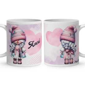   Névvel kérhető - Cuki kétoldalas Fodrász manólány mintás bögre