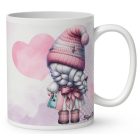 Névvel kérhető - Cuki kétoldalas Fodrász manólány mintás bögre