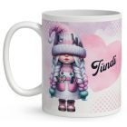 Névvel kérhető - Tündéri két oldalas Fodrász manólány mintás bögre