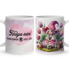 Neves ajándék óvónéniknek - Cuki Tulipános manólány mintás bögre