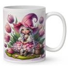 Neves ajándék óvónéniknek - Cuki Tulipános manólány mintás bögre