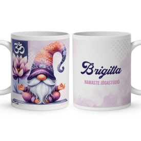 Névvel kérhető - Jóga manó OHM mintás bögre