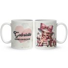 Névvel kérhető - Szépséges Körmös manólány mintás bögre