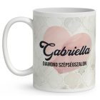 Névvel kérhető - Szépséges Körmös manólány mintás bögre