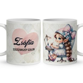   Névvel kérhető - Tündéri Körmös manólány mintás bögre
