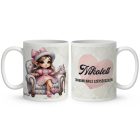 Névvel kérhető - Cuki Körmös manólány mintás bögre