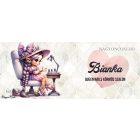 Névvel kérhető - Cuki lila Körmös manólány mintás bögre