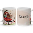 Névvel kérhető - Kedves pipacs tündérlány és a hold mintás bögre