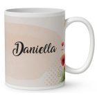 Névvel kérhető - Kedves pipacs tündérlány és a hold mintás bögre