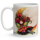 Névvel kérhető - Ölelő pipacs tündérlány és a hold mintás bögre