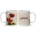 Névvel kérhető - Aranyos pipacs tündérlány és a hold mintás bögre