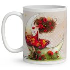 Névvel kérhető - Aranyos pipacs tündérlány és a hold mintás bögre