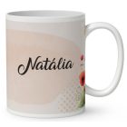 Névvel kérhető - Aranyos pipacs tündérlány és a hold mintás bögre