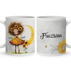 Névvel kérhető - Bájos Napraforgós tündérlány mintás bögre