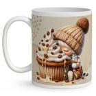 Névvel kérhető - Sütifaló kávés manó lány mintás bögre