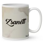 Névvel kérhető - Sütifaló kávés manó lány mintás bögre