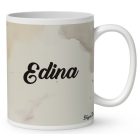 Névvel kérhető - Muffin kávés manó lány mintás bögre