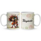 Névvel kérhető - A legaranyosabb őszi Könyvmoly lány mintás bögre