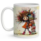 Névvel kérhető - A legaranyosabb őszi Könyvmoly lány mintás bögre