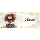 Névvel kérhető - Olvasó őszi Könyvmoly lány mintás bögre