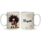 Névvel kérhető - Kávé és könyvek őszi Könyvmoly lány mintás bögre