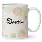 Névvel kérhető - Álmodó őszi Könyvmoly lány mintás bögre