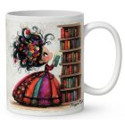 Névvel kérhető - Cuki könyv hercegnő mintás bögre