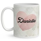 Névvel kérhető - Cuki könyv hercegnő mintás bögre