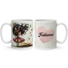 Névvel kérhető - Pillangós könyv hercegnő mintás bögre