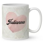 Névvel kérhető - Pillangós könyv hercegnő mintás bögre