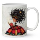 Névvel kérhető - Szépséges könyv hercegnő mintás bögre