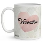 Névvel kérhető - Szépséges könyv hercegnő mintás bögre