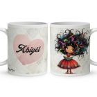 Névvel kérhető - Kedvenc könyv hercegnő mintás bögre