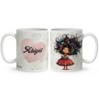 Névvel kérhető - Kedvenc könyv hercegnő mintás bögre