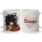 Névvel kérhető - Álmodó könyv hercegnő mintás bögre