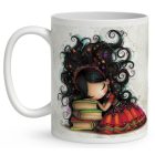 Névvel kérhető - Álmodó könyv hercegnő mintás bögre