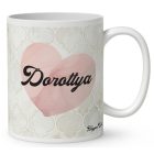 Névvel kérhető - Álmodó könyv hercegnő mintás bögre