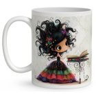 Névvel kérhető - Bájos könyv hercegnő mintás bögre