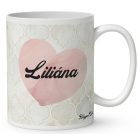 Névvel kérhető - Bájos könyv hercegnő mintás bögre