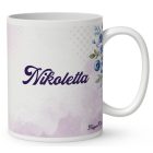 Névvel kérhető - Cuki áfonyás manó mintás bögre