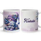 Névvel kérhető - Áfonyás manó sok áfonyával mintás bögre