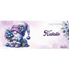 Névvel kérhető - Áfonyás manó sok áfonyával mintás bögre