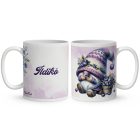 Névvel kérhető - Nyami Áfonyás manó mintás bögre