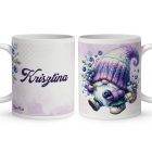 Névvel kérhető - Kalandor Áfonyás manó mintás bögre