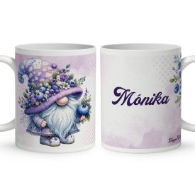Névvel kérhető - Tündéri Áfonyás manó mintás bögre