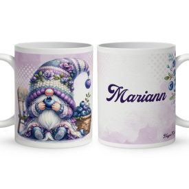 Névvel kérhető - Édes Áfonyás manó mintás bögre