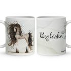 Névvel kérhető - Bájos furi lovas mintás bögre