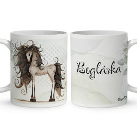 Névvel kérhető - Bájos furi lovas mintás bögre