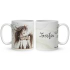 Névvel kérhető - Szépséges furi lovas mintás bögre