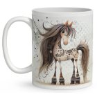 Névvel kérhető - Szépséges furi lovas mintás bögre